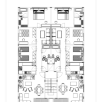 165 متر دور أول - الواجهة والبلان - المتر ب 7500 و الجراج ب 65000
